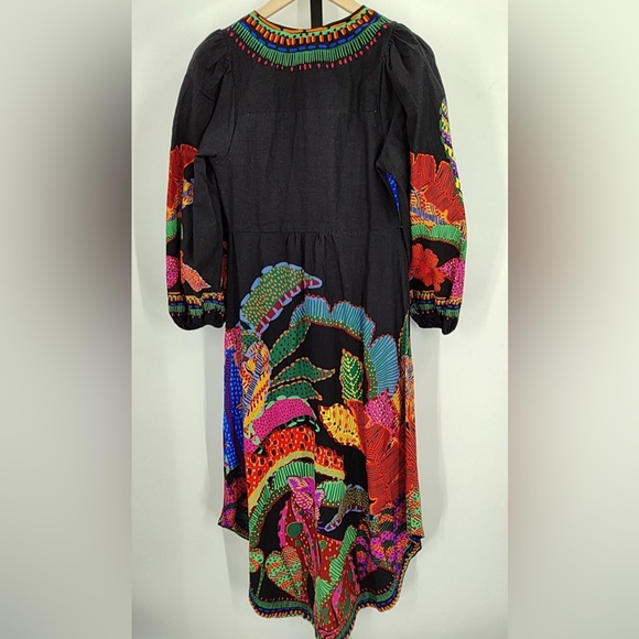 Farm Rio Black Cool Leopards Maxi Dress - Picture 5 of 6